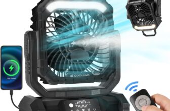 30000mAh Portable Misting Fan with LED Light