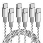 50% off SB C Cable 3Pack USB C to USB C Cable 10FT 60W Type C Charger Nylon Braided
