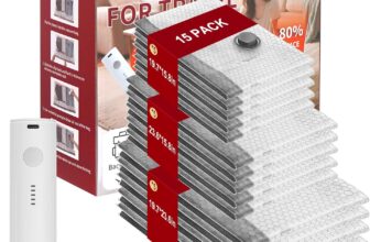 15 Pack Vacuum Storage Bags with Portable Electric Pump