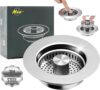 50% off 3-in-1 Stainless Steel Kitchen Sink Strainer Stopper