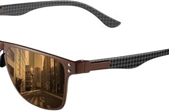 Polarized Sunglasses Men Lightweight Square Mens Sun Glasses for Driving Sports with UV400 Protection