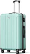 50% off Checked Medium Luggage 24 Inch Hardside ABS Suitcase