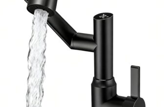 Matte Black Bathroom Faucet with Temperature