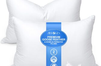 50%+ 8% Coupon  zibroges Goose Feather Pillow Queen Size
