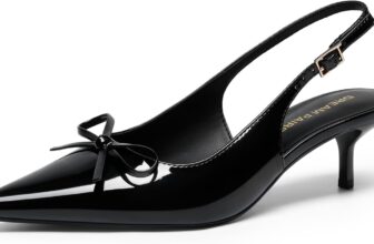 40% OFF DREAM PAIRS Women’s Slingback Kitten Heels Pumps with Bow