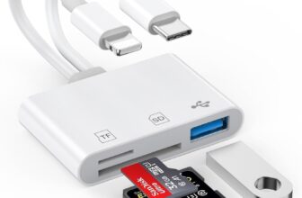 50% off Dual Port SD Card Adapter for iPhone, iPad & USB-C Devices