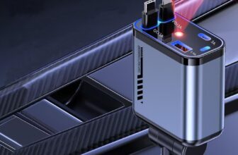 Retractable Car Charger with Galaxy Projector