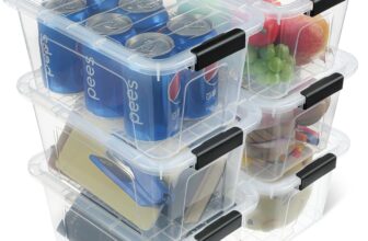 30% OFF Plastic Storage Bins with Lids 6 Pack