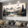 50% off Mountain Lake Landscape Wall Art