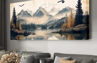 50% off Mountain Lake Landscape Wall Art