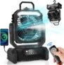 30000mAh Portable Misting Fan with LED Light