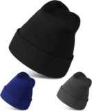 3/4Pack Beanies Hats Knitted Caps for Men & Women & Teen (Dark Gray/Medium Gray/Sample Gray)