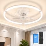 50% off 19.7″ Flush Mount Ceiling Fan with Light