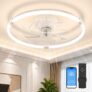 50% off 19.7″ Flush Mount Ceiling Fan with Light