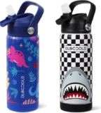 50% OFF 2-Pack 18oz Kids Water Bottle with Leak Proof Straw Lid