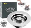 3-in-1 Stainless Steel Kitchen Sink Strainer Stopper