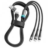 3 in 2 Multi Charging Cable,Nylon Braided 4FT Multi Chargers for All Devices