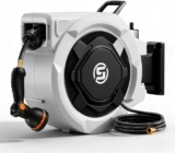 40% SUNPOW Retractable Garden Hose Reel – 1/2″ x 100ft