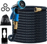 Expandable Garden Hose 100FT Blue 10 Function Spray Nozzle %off : 40%
