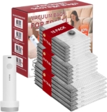 15 Pack Vacuum Storage Bags with Portable Electric Pump