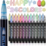 45% OFF ZOOI 24 Colors Glitter Markers for Adult Coloring